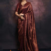 Beleaguer Maroon Soft Silk Saree With Traditional Blouse Piece