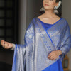 Hypnotic Royal Blue Soft Silk Saree With Exquisite Blouse Piece