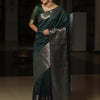 Gratifying Dark Green Soft Silk Saree With Attractive Blouse Piece