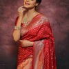 Classy Red Soft Silk Saree With Wonderful Blouse Piece