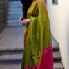Sizzling Green Soft Silk Saree With Glowing Blouse Piece