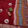 Classic Maroon Digital Printed Dola Silk Saree With Bewitching Blouse Piece