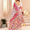 Incredible Off White Nylon Dola Pashmina Saree With Classic Blouse Piece