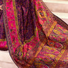 Prominent Purple Nylon Dola Pashmina Saree With Entrancing Blouse Piece