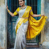 Jazzy Off White Soft Silk Saree With Adorning Blouse Piece