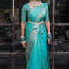 Phenomenal Firozi Soft Silk Saree With Preferable Blouse Piece