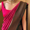 Enamoring Dark Pink Soft Silk Saree With Resonant Blouse Piece