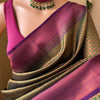 Ineffable Mehndi Soft Silk Saree With Ethereal Blouse Piece