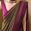 Ineffable Mehndi Soft Silk Saree With Ethereal Blouse Piece