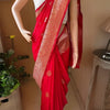Extraordinary Red Soft Silk Saree With Refreshing Blouse Piece