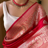 Extraordinary Red Soft Silk Saree With Refreshing Blouse Piece