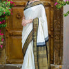 Surpassing Off White Soft Silk Saree With Flameboyant Blouse Piece