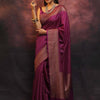 Innovative Purple Soft Silk Saree With Jazzy Blouse Piece