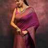 Innovative Purple Soft Silk Saree With Jazzy Blouse Piece