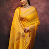 Ailurophile Yellow Soft Silk Saree With Demesne Blouse Piece