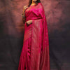 Jazzy Dark Pink Soft Silk Saree With Appealing Blouse Piece