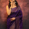 Radiant Purple Soft Silk Saree With Deserving Blouse Piece