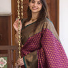 Flattering Purple Soft Silk Saree With Deserving Blouse Piece