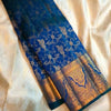 Deserving Blue Soft Silk Saree With Blissful Blouse Piece