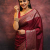 Engrossing Maroon Soft Silk Saree With Inspiring Blouse Piece