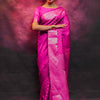 Classy Dark Pink Soft Silk Saree With Dissemble Blouse Piece