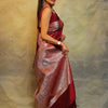 Twirling Maroon Soft Silk Saree With Surpassing Blouse Piece