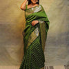 Impressive Mehndi Soft Silk Saree With Energetic Blouse Piece