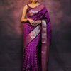 Arresting Purple Soft Silk Saree With Fairytale Blouse Piece