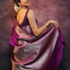 Arresting Purple Soft Silk Saree With Fairytale Blouse Piece