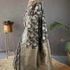Ideal Grey Cotton Silk Saree With Chatoyant Blouse Piece
