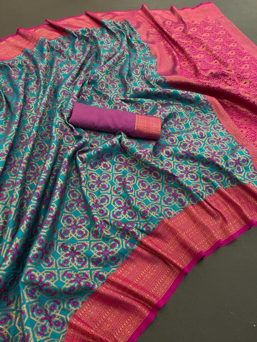 Marvellous Blue Soft Banarasi Silk Saree With Capricious Blouse Piece