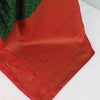 Lovely Dark Green Soft Banarasi Silk Saree With Unique Blouse Piece
