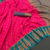 Designer Dark Pink Soft Banarasi Silk Saree With Engrossing Blouse Piece