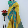 Exceptional Mustard Soft Banarasi Silk Saree With Twirling Blouse Piece