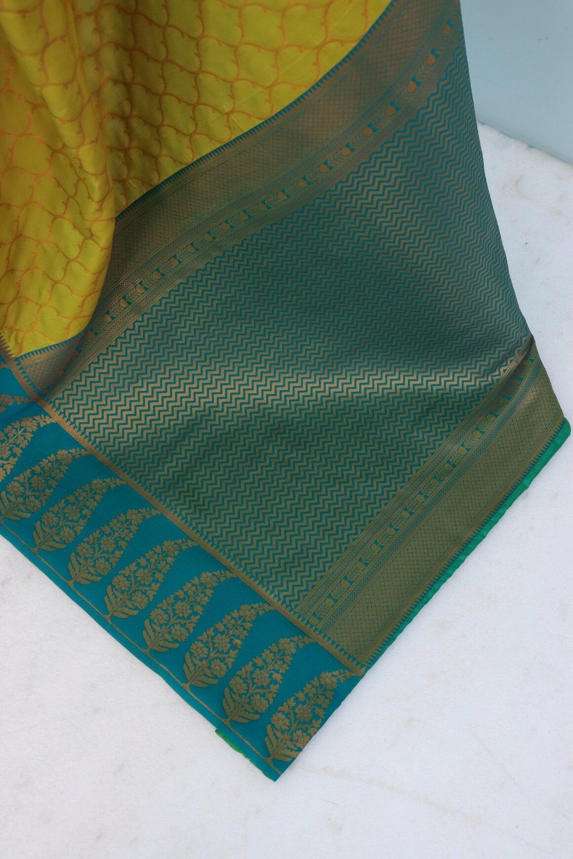 Exceptional Mustard Soft Banarasi Silk Saree With Twirling Blouse Piece