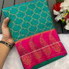 Scintilla Sea Green Soft Banarasi Silk Saree With Confounding Blouse Piece