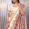 Gossamer Beige Pashmina Saree With Stylish Blouse Piece