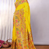 Angelic Yellow Pashmina Saree With Smashing Blouse Piece