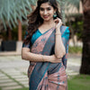 Lovely Peach Soft Silk Saree With Beautiful Blouse Piece