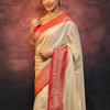 Precious Beige Soft Silk Saree With Charming Blouse Piece