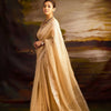 Bollywood Style Beige Soft Tissue Silk Saree With Imaginative Blouse Piece