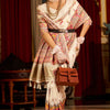 Petrichor Beige Pashmina Saree With Outstanding Blouse Piece