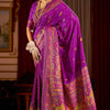 Felicitous Purple Pashmina Saree With Ephemeral Blouse Piece