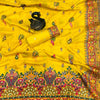Ethereal Yellow Pashmina Saree With Innovative Blouse Piece