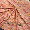 Mellifluous Peach Pashmina Saree With Improbable Blouse Piece