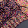 Proficient Purple Pashmina Saree With Sensational Blouse Piece