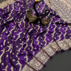 Verdant Purple Soft Banarasi Silk Saree With Felicitous Blouse Piece