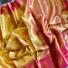 Bollywood Style Golden Soft Tissue Silk Saree With Artistic Blouse Piece
