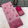 Redolent Pink Soft Banarasi Tissue Silk Saree With Engaging Blouse Piece