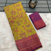 Twirling Mustard Soft Banarasi Tissue Silk Saree With Scintilla Blouse Piece